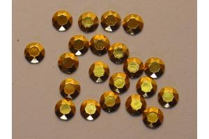 100 Hotfix Chatonrosen/Metall Studs  5mm  gold